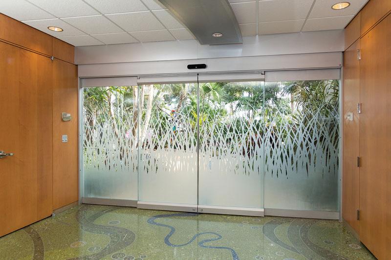 decorative sliding glass doors closed