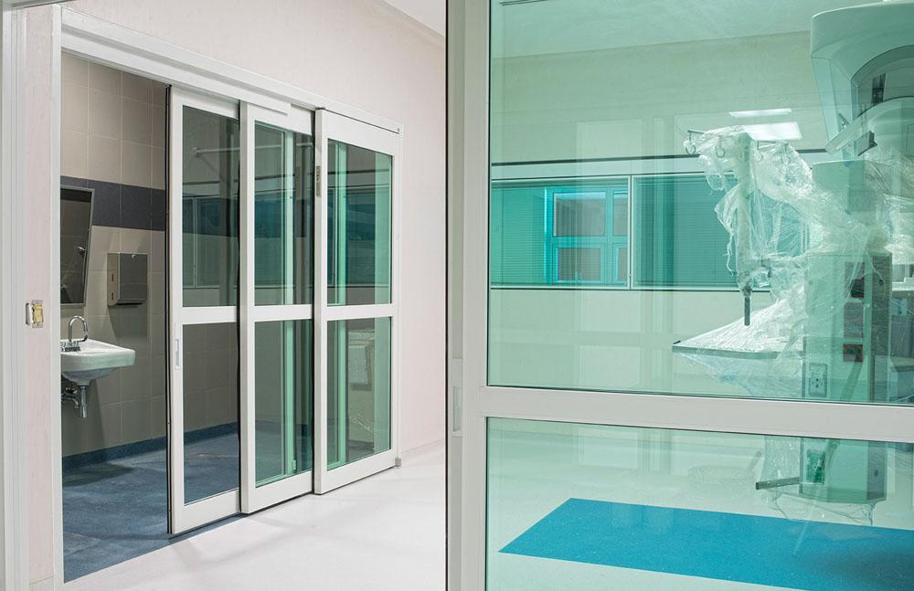 hospital procedure room sliding doors