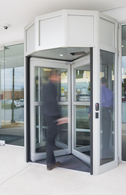 airport secure access revolving door