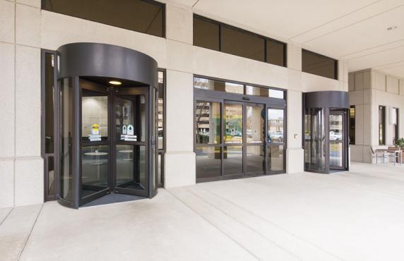 airport revolving and sliding entrance doors