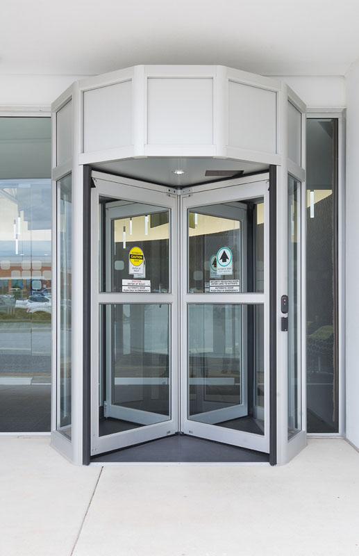 exterior revolving door