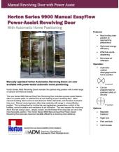 Manual Revolving Door with Power-Assist 