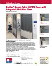 Smoke-Rated Swing and Slide ICU Door Systems with Mini-Blind Glass